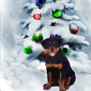 Cartes Pour Fêtes Annuelles Cadeaux de Noël de rottweiler