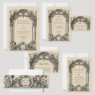 Vintage Français Baroque Rococo Invitations de mar