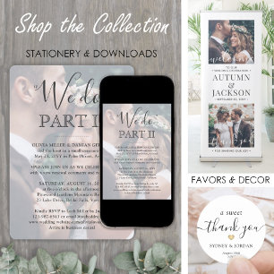 Invitation Sequel Wedding 2 Photo Overlay We Do Part II