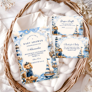 Serviette En Papier Baby Shower Ours Marin Enchanté