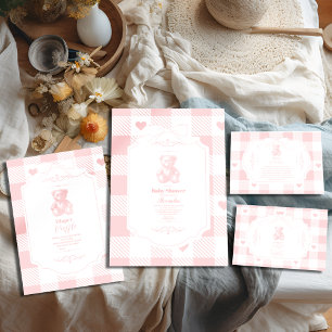 Carte D'accompagnement Coeur En vichy Dessin Français Teddy Raffle