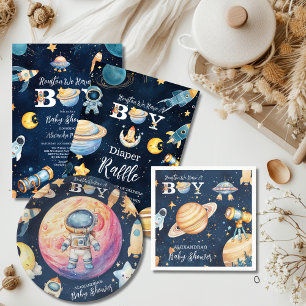 Carte D'accompagnement Houston We have a Boy Outer Space Books for Baby