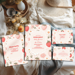 Serviette En Papier Berry fraise Baby shower sucré
