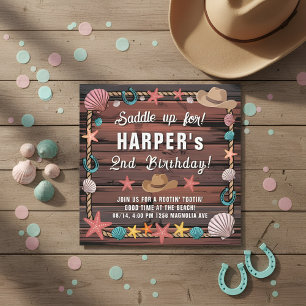 Kust Cowgirl Westerse Verjaardag Persoonlijk Papieren Bordje
