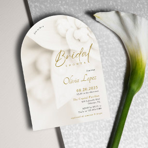 Ivoorbloei & Elegant Gold Script Vrijgezellenfeest Servet