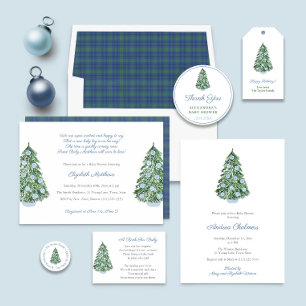 Invitation Baby shower De Noël Chinoiserie Pour Boy Poem