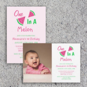 Invitation One In A Melon 1er Anniversaire