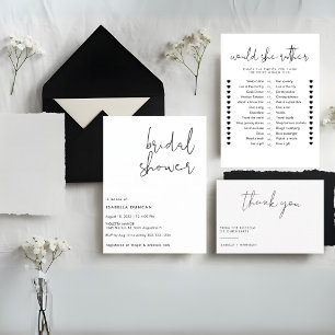 Invitation Soignée rétro noir & blanc