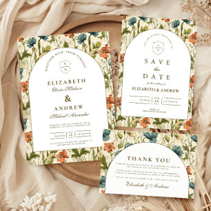 Invitation Mariage de Jardin avec Arche Botanique Douce