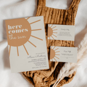 Voici le Soleil   Boho Baby shower Invitation