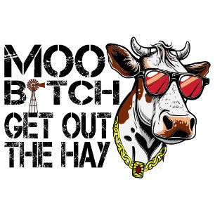 moo uit het hooi Grappige Koe met Brillen Zweet Trucker Pet