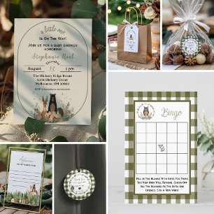 Autocollant de faveur de baby shower minimaliste e