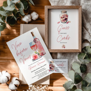 Carte D'accompagnement Jeu Amusant : Devinez Combien de Bouchons - Récept