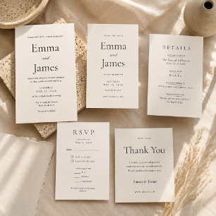 Carte de réponse de mariage minimaliste moderne be