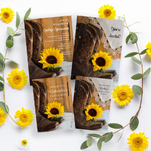 Tournesol du pays et dentelle Quinceañera Merci