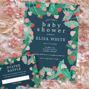 Invitation Raspberry Patch mignon BABY SHOWER coloré