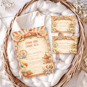 Invitation Baby Shower Cirque Conte de Fées