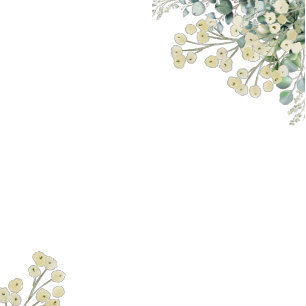 Poster Mariage Botanique Eucalyptus & Fleurs Blanches