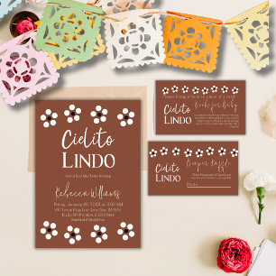 Invitation Cielito Lindo Talavera Parti Baby shower mexicain