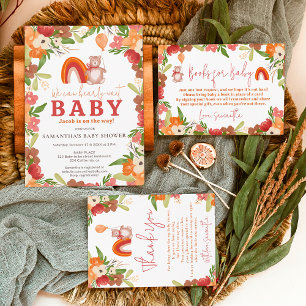 Carte D'accompagnement Baby shower d'enregistrement de l'ours en peluche