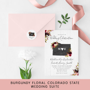 État du Colorado Faire-part de mariage magnétique 