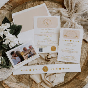 Invitations En Acrylique Carte d'embarquement Destination Mariage cosmique