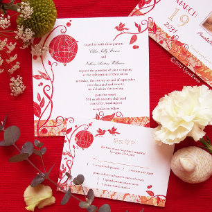 Invitation Inséparables Mariage monogramme