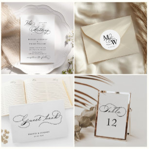 Invitation Tout En Un Typographie luxueuse (pas d'ENV nécessaire)