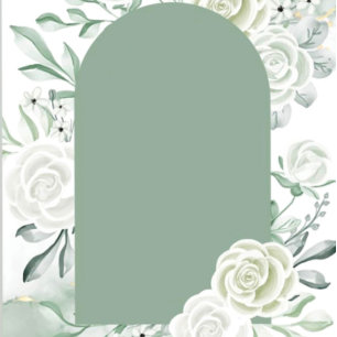 Invitation Aquarelle Dusty Sage Couples Floral Douche