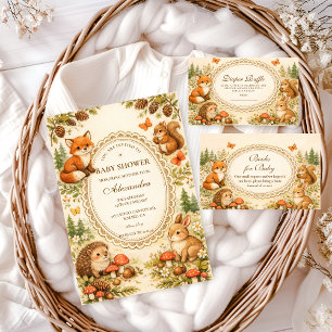 Carte D'accompagnement Animaux Fantaisistes de la Forêt Tirage au Sort de