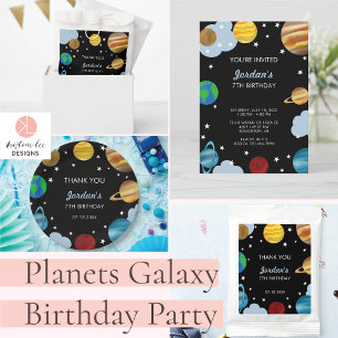 Papier Planètes budgétaires Anniversaire Espace extra-atm