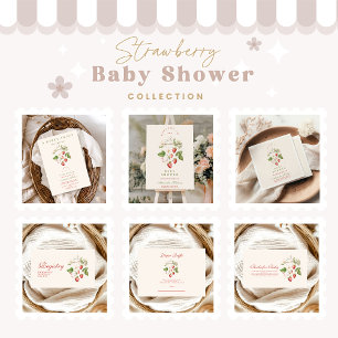 Invitation Baby shower aux fraises