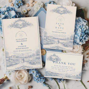 Cartons Réponse Mariage Domaine du Jardin de Toile Bleue