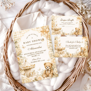 Serviette En Papier Baby Shower Ours Brun Fantaisiste