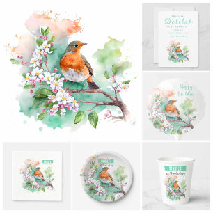 Vibes de printemps Robin - Carte d'invitation d'an
