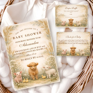 Invitation Baby Shower de prairie rustique de la grange