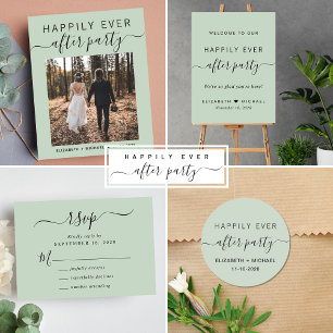 Sticker Rond Heureusement Jamais Après Un Mariage De Fête Accue