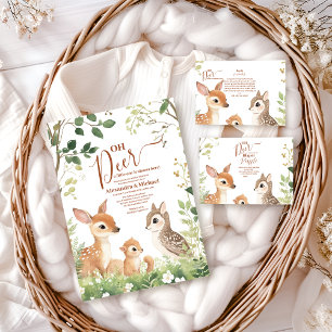 Carte D'accompagnement Forest Woodland Oh Deer Livres pour bébé