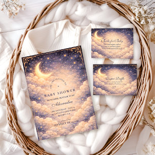 Serviette En Papier Fête de Naissance Céleste Lune Étoiles Neutre