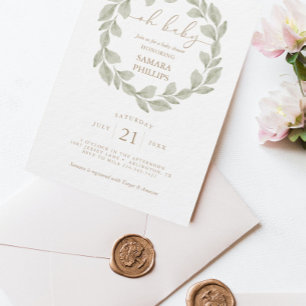 Carte De Correspondance Conseil de Baby shower d'aquarelle budgétaire Euca