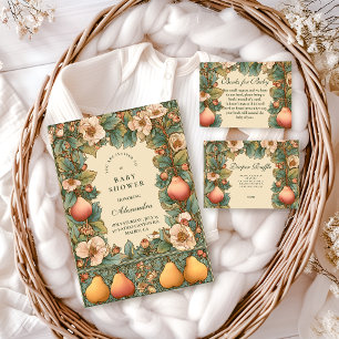 Carte D'accompagnement Jardin de poires vintage Botanica Diapper Raffle 
