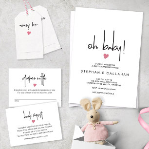 Carte D'accompagnement Voeux Chic Pour Baby Girl Douche Jeu