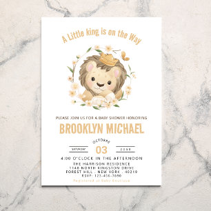 Sticker Rond Baby Lion King Baby shower jungle