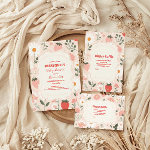 Assiettes En Carton Berry Baby shower aux fraises