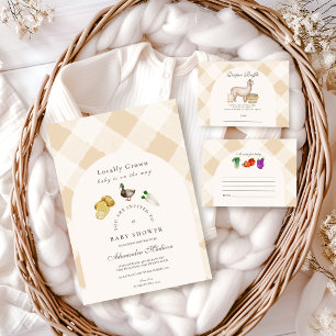 Lokaal geteeld Baby shower Note voor Baby Informatiekaartje