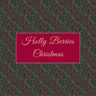 Papier Cadeau Baies de houx