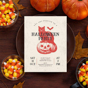 Mug Citrouille éffrayant Chat et chauve-souris Hallowe