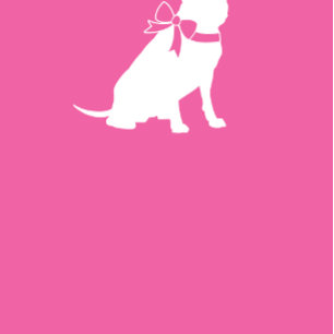 Invitation Pit Bull Chien Baby shower rose fille Pitbull