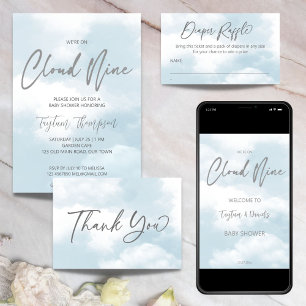 Ballotins Baby shower nuage pastel gris nuages baby shower