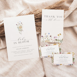 Spring Floral Baby in het Baby shower Bloom Bedankkaart